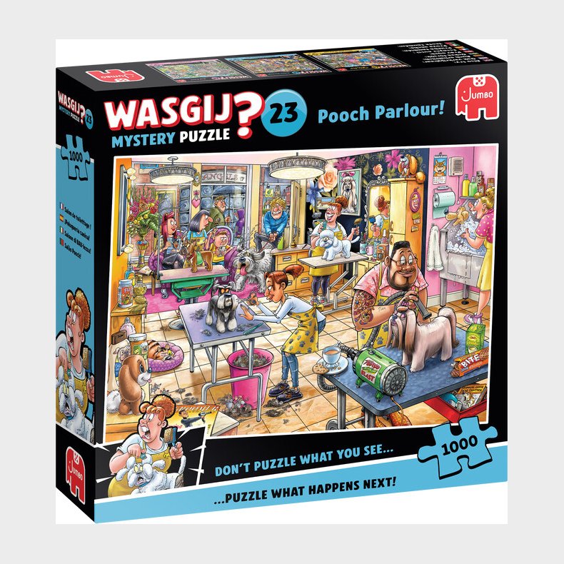 Wasgij - Mystery 23 Puslespil - Pooch Parlour! - 1000 Brikker