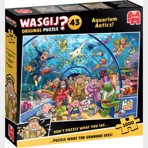 Wasgij - Original 43 Puslespil - Aquarium Antics! - 1000 Brikker