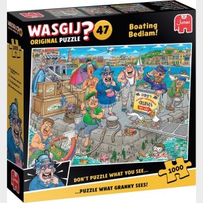 Wasgij - Original 47 Puslespil - Boating Bedlam - 1000 Brikker
