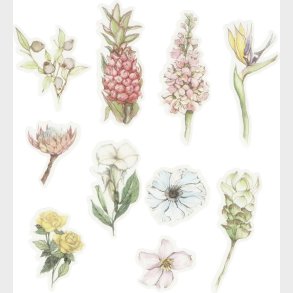 Washi Stickers - Blomster - Klistermrker - 30 Stk