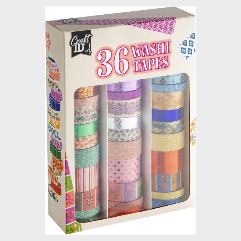 Washi Tape - �ske Med 36 Ruller Foil