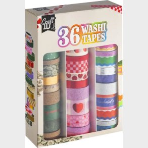 Washi Tape - Med Glitter Detaljer - �ske Med 36 Ruller