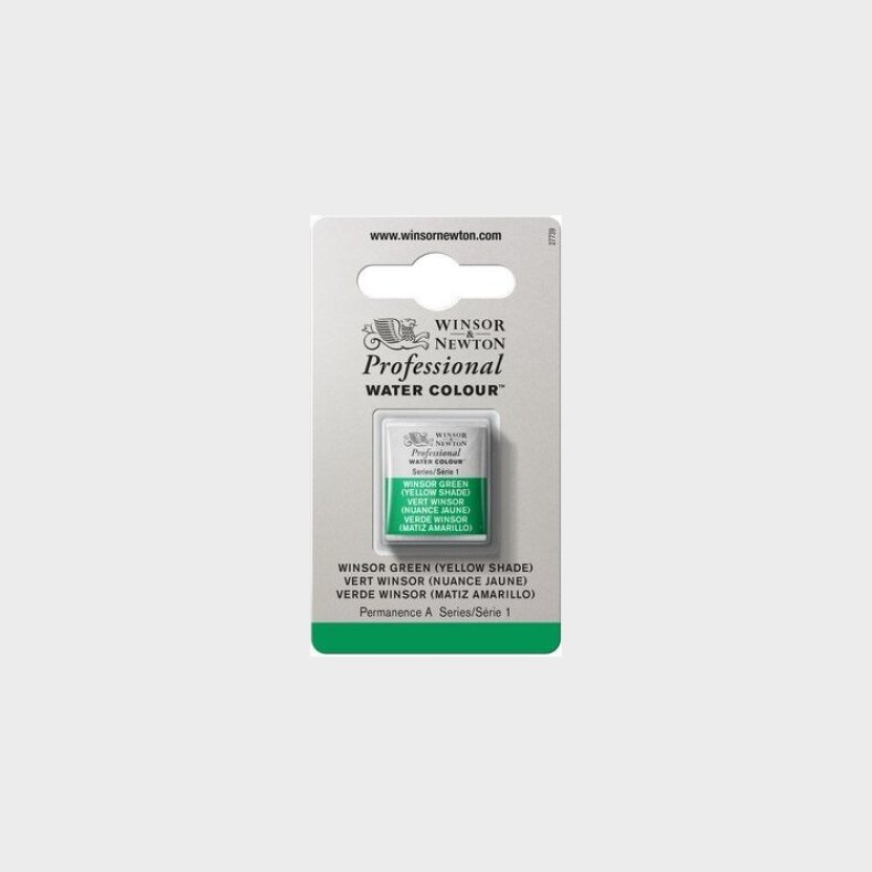 Winsor & Newton - Akvarelfarve 1/2 Pan - Winsor Green Yellow Shade