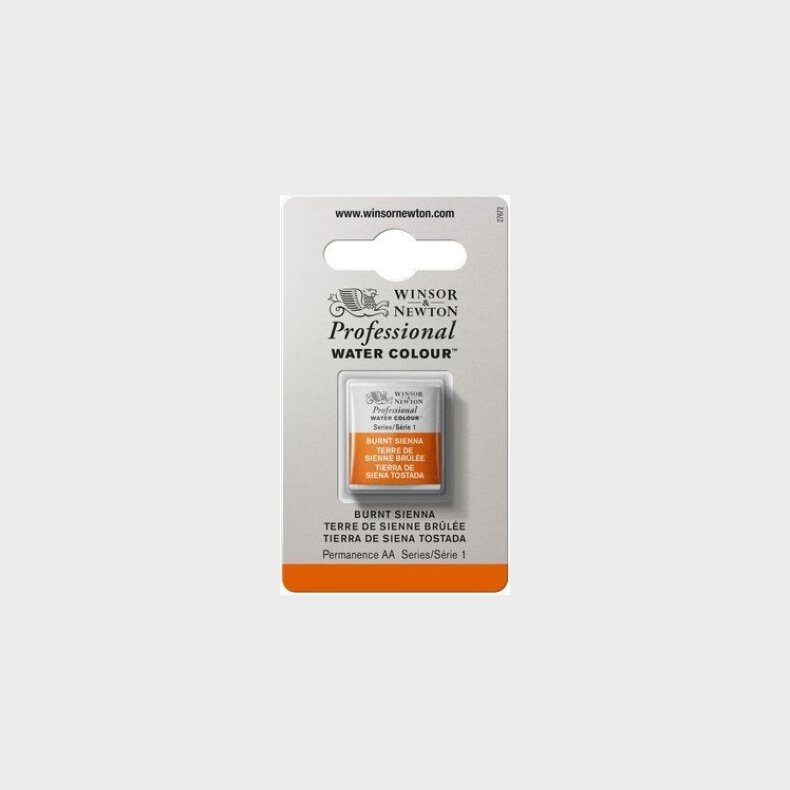 Winsor & Newton - Akvarelfarve 1/2 Pan - Burnt Sienna