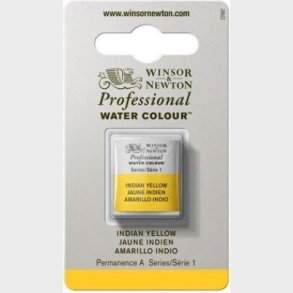 Winsor & Newton - Akvarelfarve 1/2 Pan - Indian Yellow