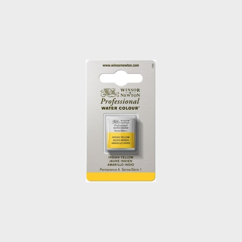 Winsor & Newton - Akvarelfarve 1/2 Pan - Indian Yellow