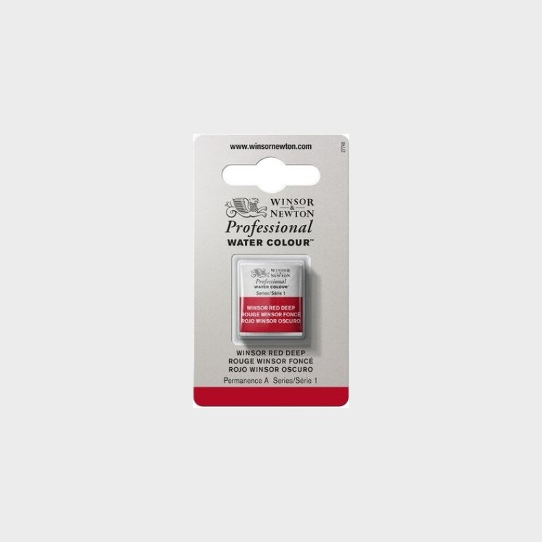 Winsor & Newton - Akvarelfarve 1/2 Pan - Winsor Red Deep