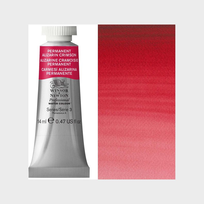 Winsor & Newton - Akvarelfarve - Permanent Alizarin Crimson 14 Ml