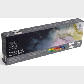 Winsor & Newton - Akvarelfarve S�t - Lightweight Sketchers Box - 24 Farver