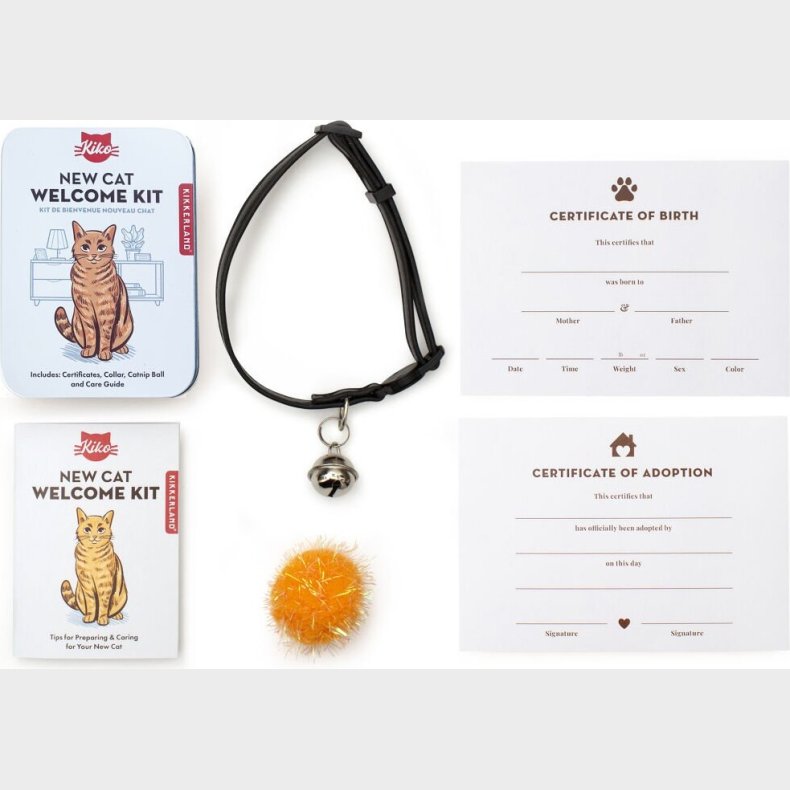 Kikkerland - Ny Kat Velkomst Gave S�t I Metalkasse