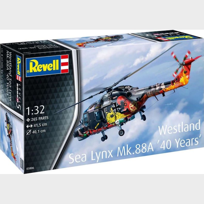 Revell - Westland Sea Lynx Mk 88a 40 �r Bygges�t - 1:32 - 03806