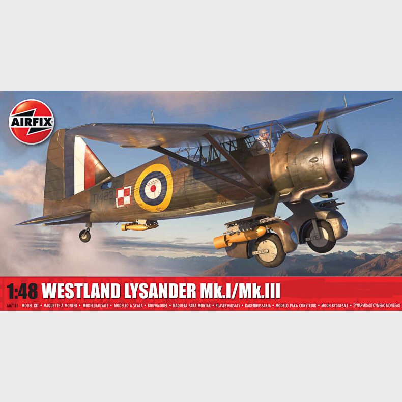 Airfix - Westland Lysander Mk.i/mk.iii Fly Byggest - 1:48 - A07116