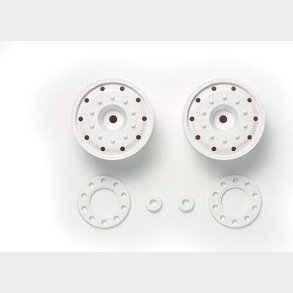 Wheels (30mm Width/hex) White - 56543 - Tamiya