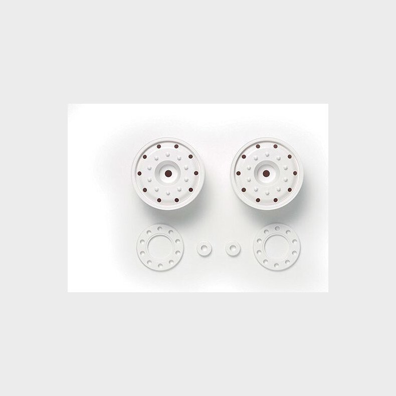Wheels (30mm Width/hex) White - 56543 - Tamiya