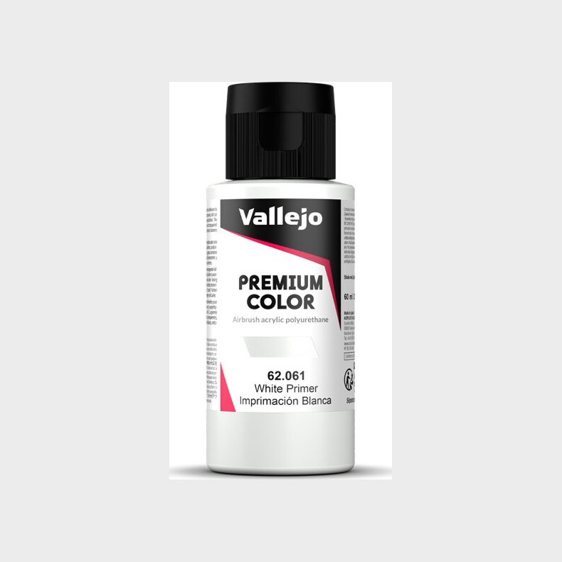 Vallejo - Premium Airbrush Primer - White 60 Ml