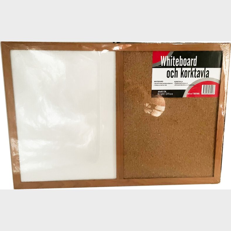 Whiteboard / Kork Tavle 40 X 60 Cm - Bright Office
