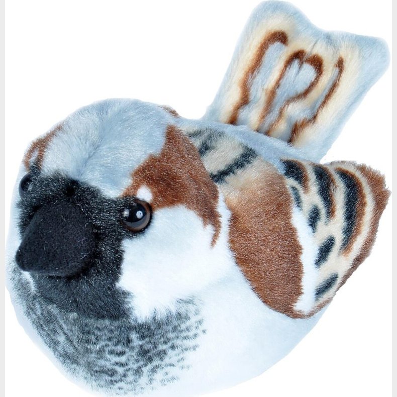 Wild Republic - Plys Bird With Sound 18 Cm Grspurv