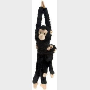 Wild Republic - H�ngende Abe Chimpanse Bamse Med Baby