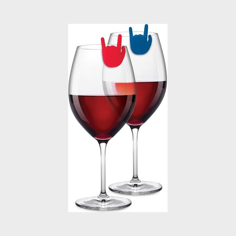 Winkee - Drinks Mark�rer - Rock Hand Glass Marker - Set Of 8