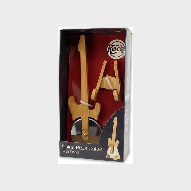 Winkee - Pizzask�rer - Guitar Pizza Cutter With Stand