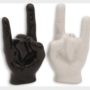 Winkee - Rock Hand Salt And Pepper Shaker - Salt- Og Peber Dispenser