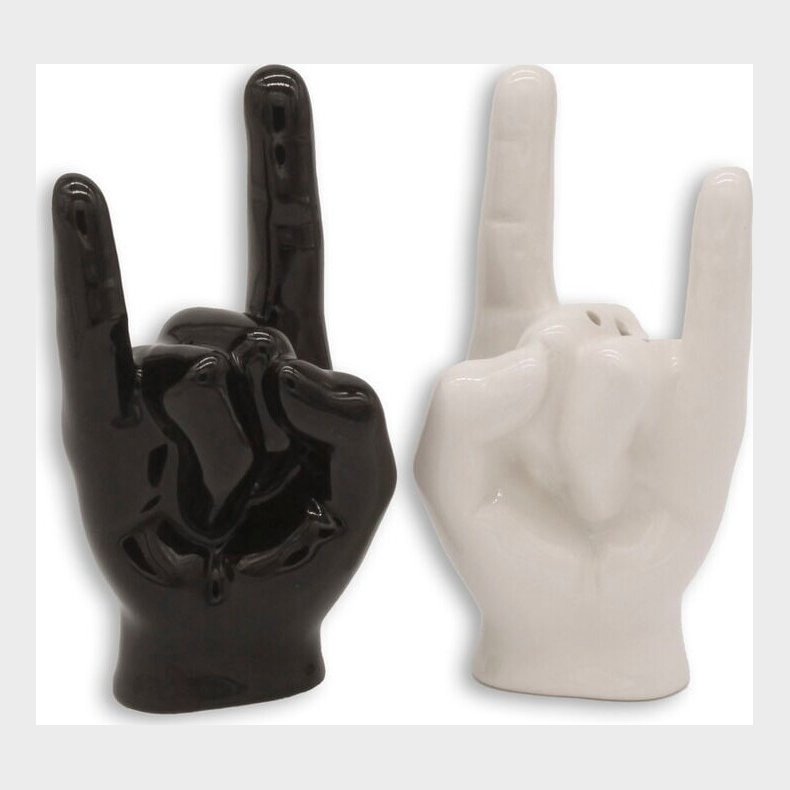 Winkee - Rock Hand Salt And Pepper Shaker - Salt- Og Peber Dispenser