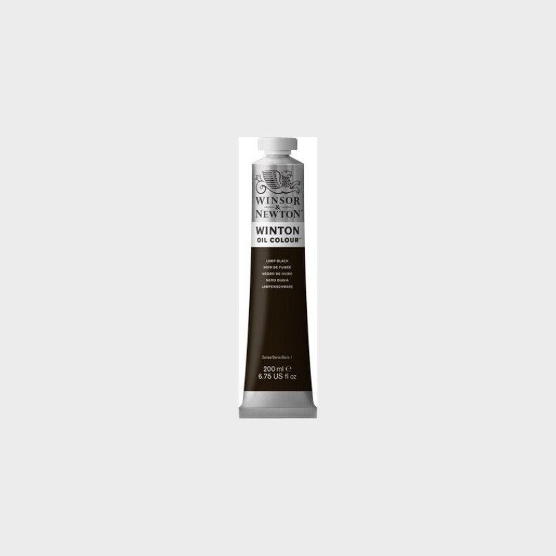 Winsor & Newton - Oliemaling - Winton - Lamp Black 200 Ml