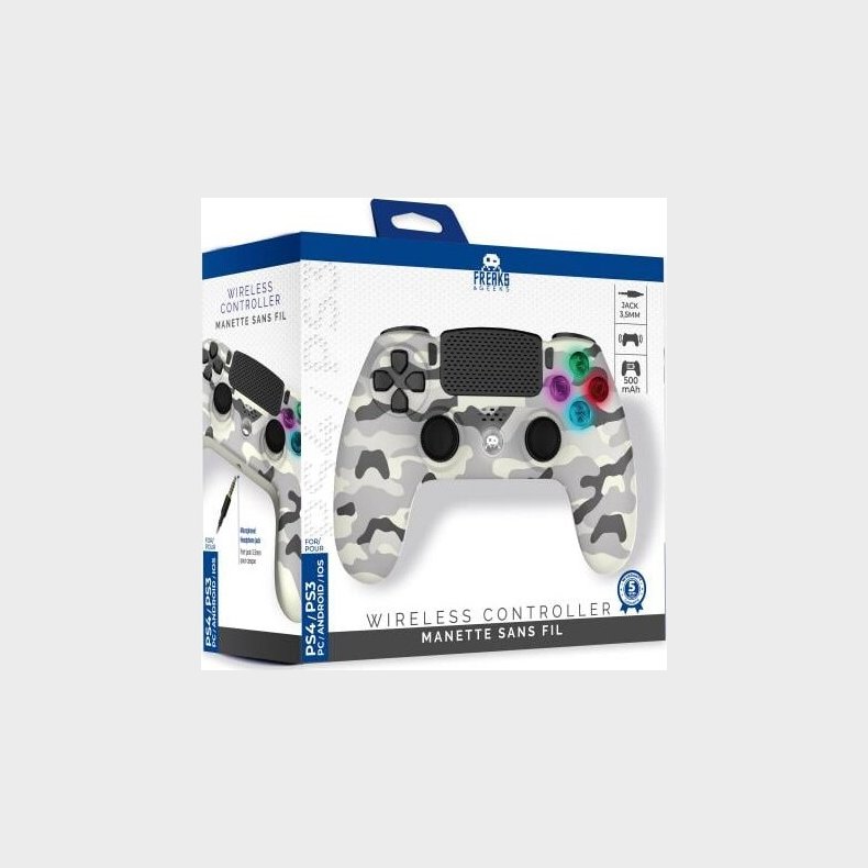 Wireless Controller For Ps4 With 3,5mm Jack Slot - Led-white Camo