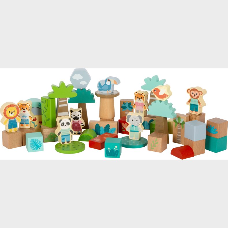 Wooden Building Blocks "jungle Friends"