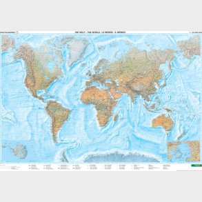Freytag & Berndt - World Physical With Sea Relief