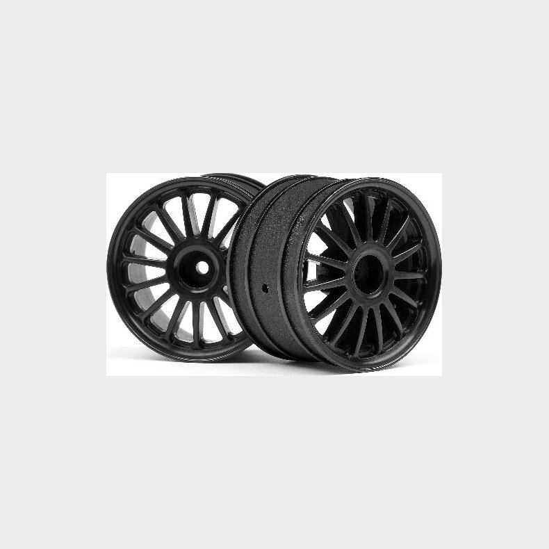 Wr8 Tarmac Wheel Black (2.2inch57x35mm/2pcs) - Hp107972 - Hpi Racing