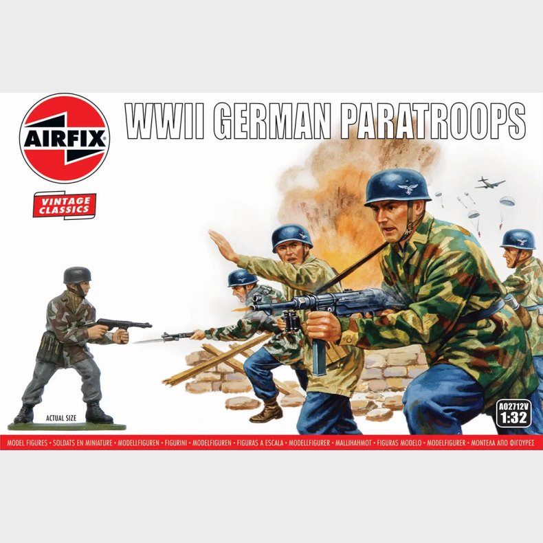 Airfix - Wwii German Paratroops - Vintage Classics - 1:32 - A02712v
