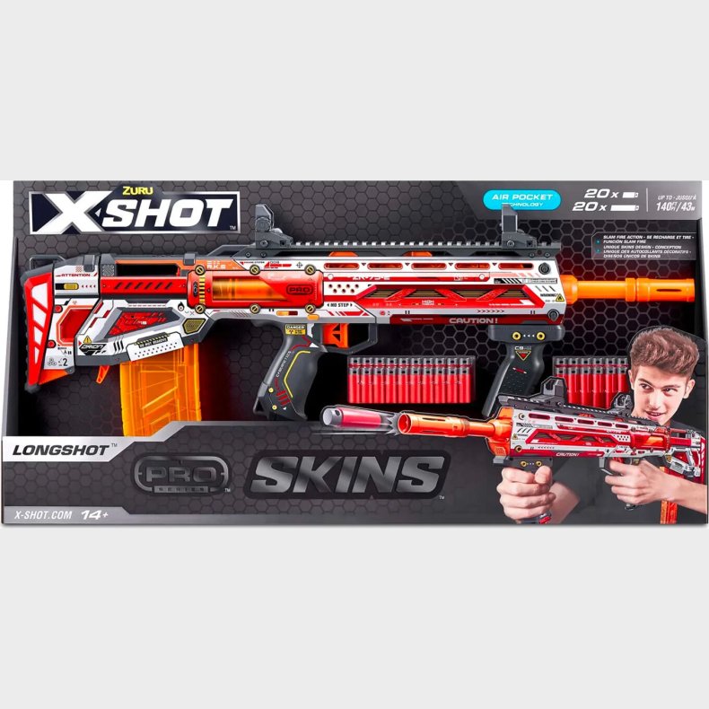 Zuru X Shot - Skins Pro Series - Longshot Blaster - 40 Skud