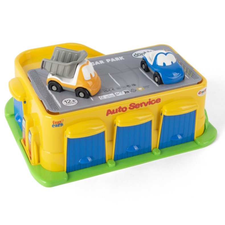 Dantoy | FunCars garage, inkl. 2 biler