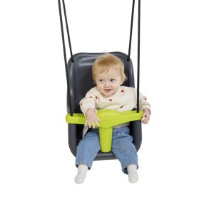 DICE | Babygynge - Antracit/lime (sort reb)