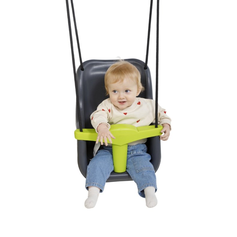 DICE | Babygynge - Antracit/lime (sort reb)