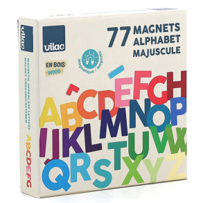 Vilac | Magnetbogstaver af tr - Store, 77 dele