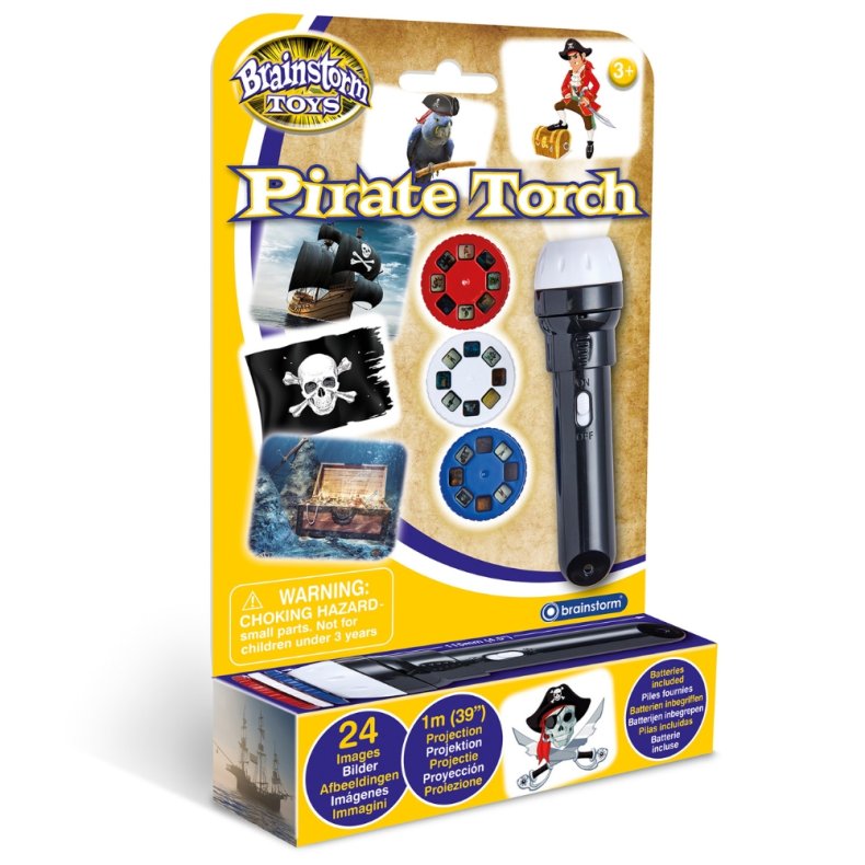 Brainstorm | Lommelygte med dias - Pirat