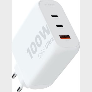 Xtorm - 100w Gan2 Ultra Hjemmeoplader 2xusb-c/usb-a Hvid