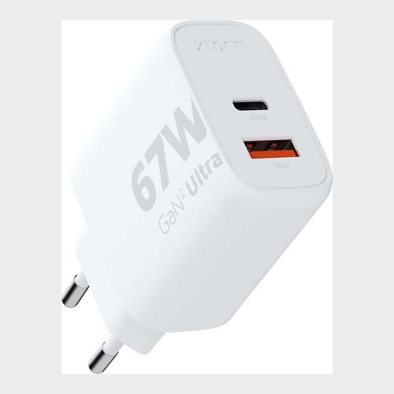 Xtorm - 67w Gan2 Ultra Home Charger Usb-c Pd/usb-a White