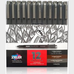 Fineliners Penne - Zieler - 12 Stk