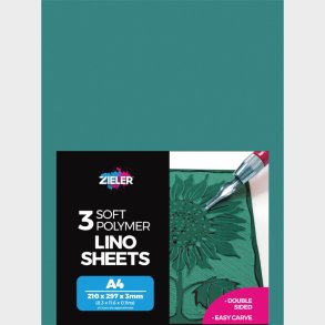 Zieler Linoliums Ark A4 - 3 Stk