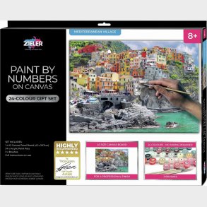 Mal Efter Tal - Voksne Og B�rn - Middelhavs By - L�rred - Zieler