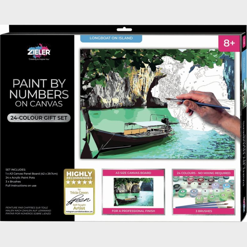 Mal Efter Tal - Voksne Og B�rn - Middelhavs � - L�rred - Zieler