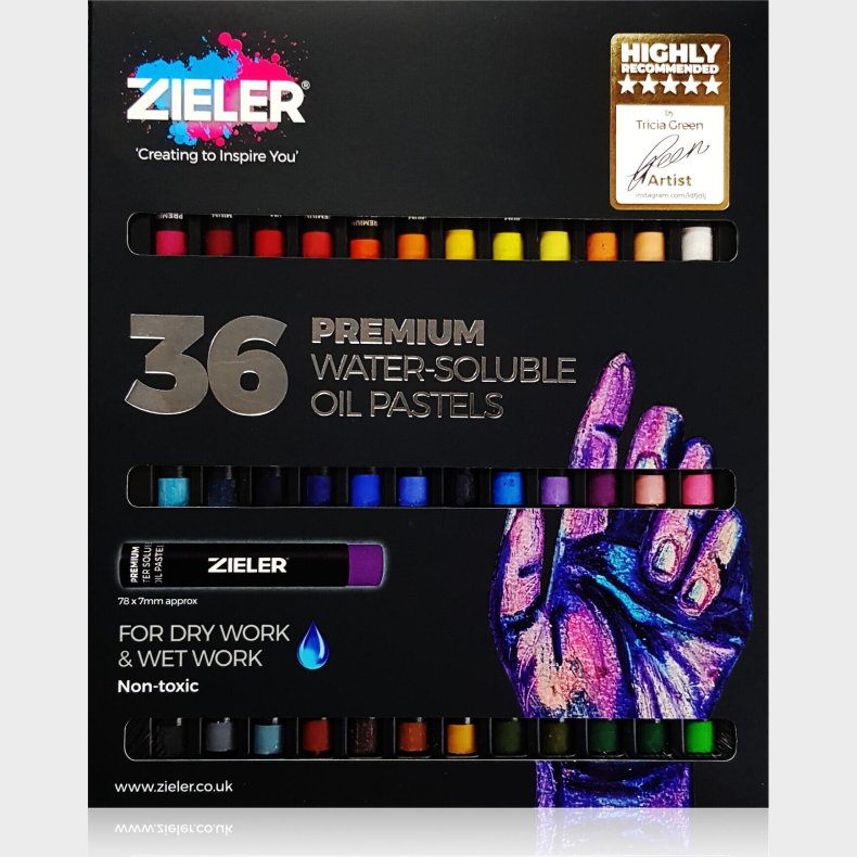 Oliepasteller - Premium - Zieler - 36 Farver