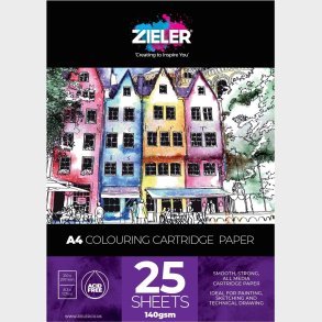 Tegneblok - A4 - 140 G - 25 Ark - Zieler