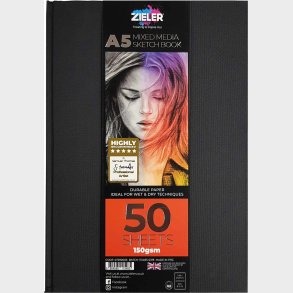 Skitsebog - A5 - 150 G - 50 Sider - Zieler