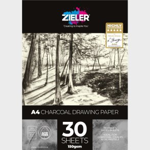 Tegneblok - A4 -150 G - 30 Ark - Kultegning - Zieler