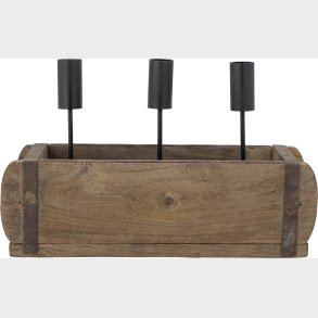 Bloomingville - Ziggie Lysestage - Brun - Mango