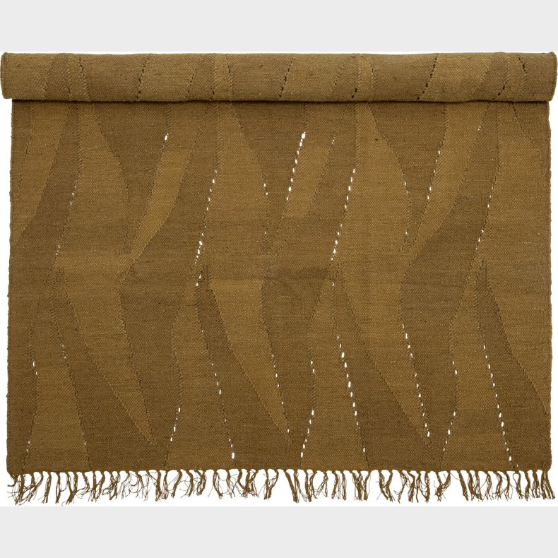 Bloomingville - Zola Tppe - Brun - Uld - 140x200 Cm